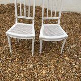 Paire de chaises cannées