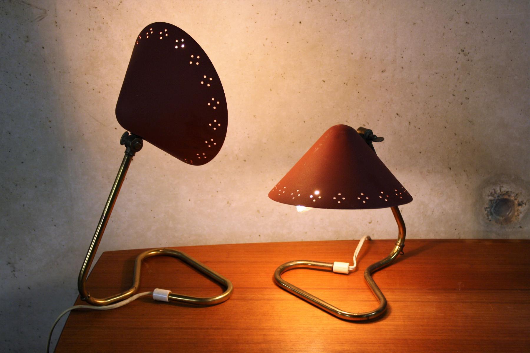 Pair of desk lamps mid century by Erik Wärna for Rydahls 1950 s