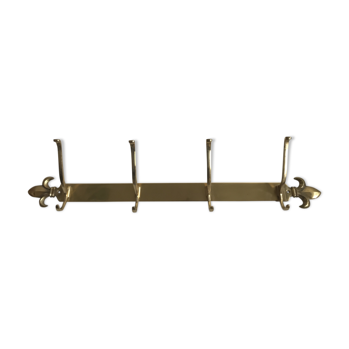 Golden brass wall rack