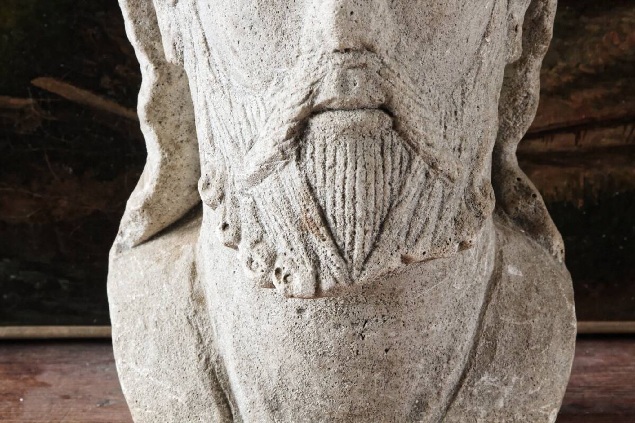 Ancienne tête de Christ de Vézelay en pierre reconstituée
