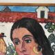 Spanish woman with a red bouquet, signed 1978.
