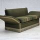 1970s, Danish 2-seater drop arm "Spanish" sofa, furniture wool.