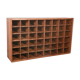 Old professional piece of furniture - postal sorting with 48 lockers in Burmese teak