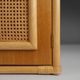 Four-door buffet in rattan and wood, France, 1960s