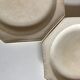 Set of 4 plates Creil and Montereau octagonal pearls Directoire 1800