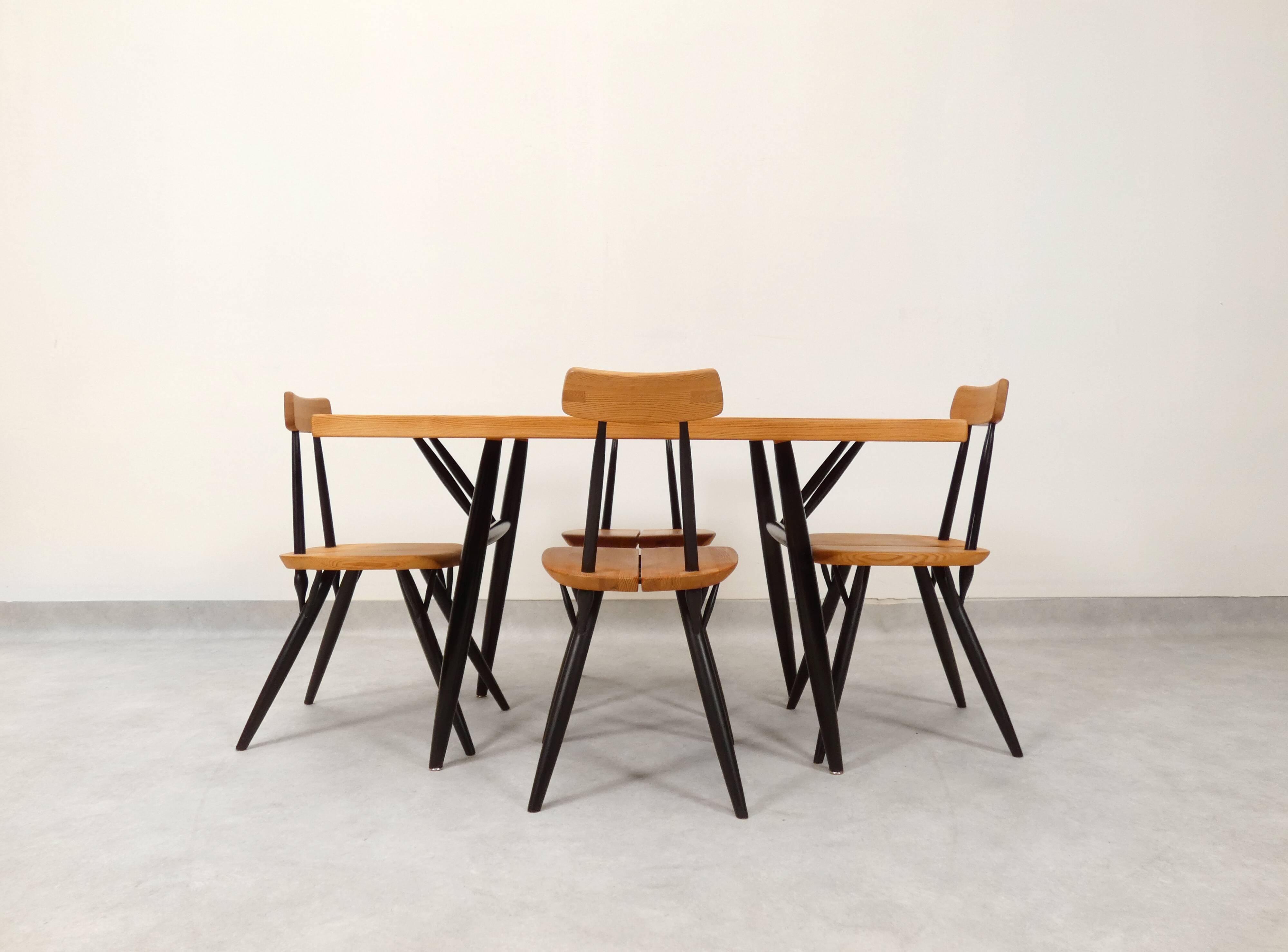Ilmari Tapiovaara “Pirkka” dining set for Laakan Puu Finland