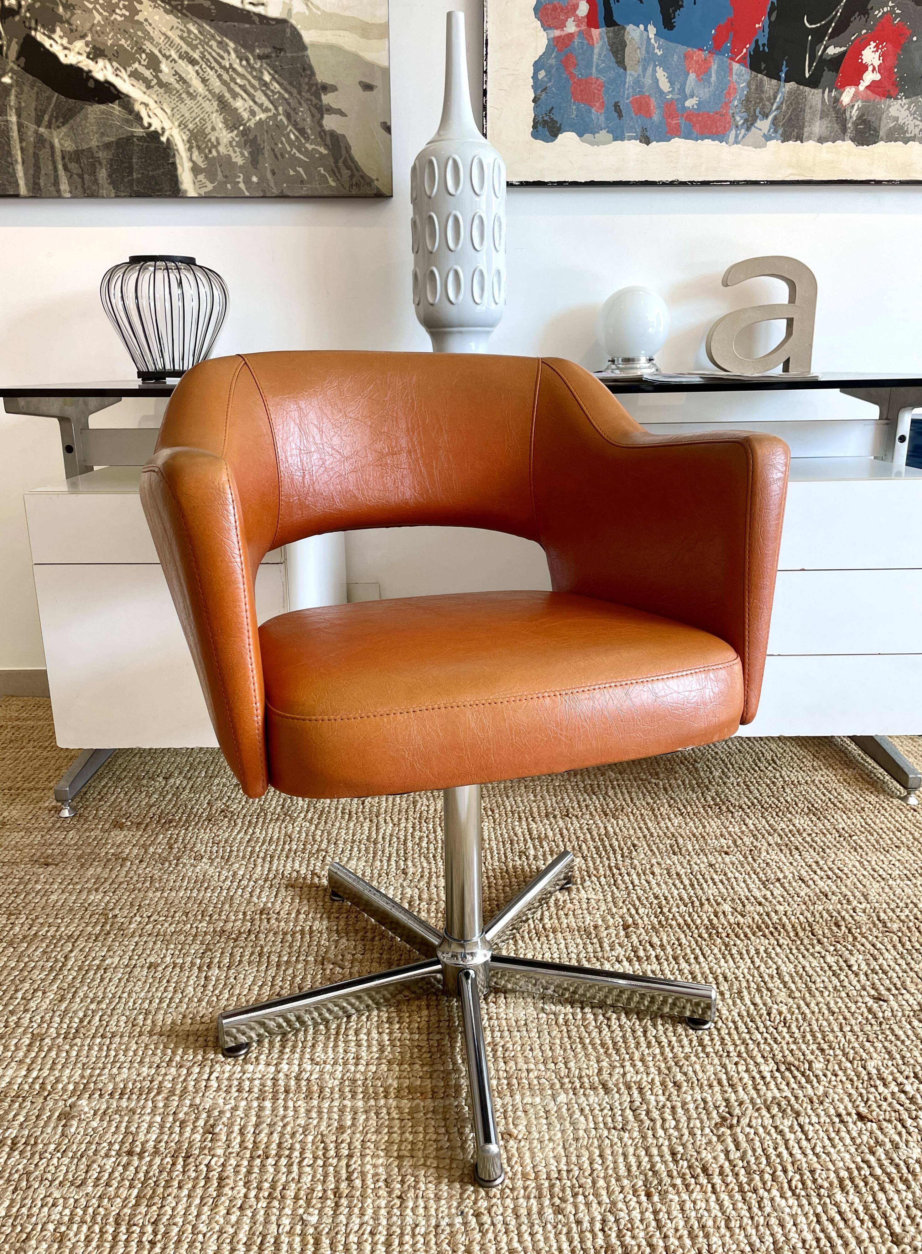 Conference chair 70s in skaï