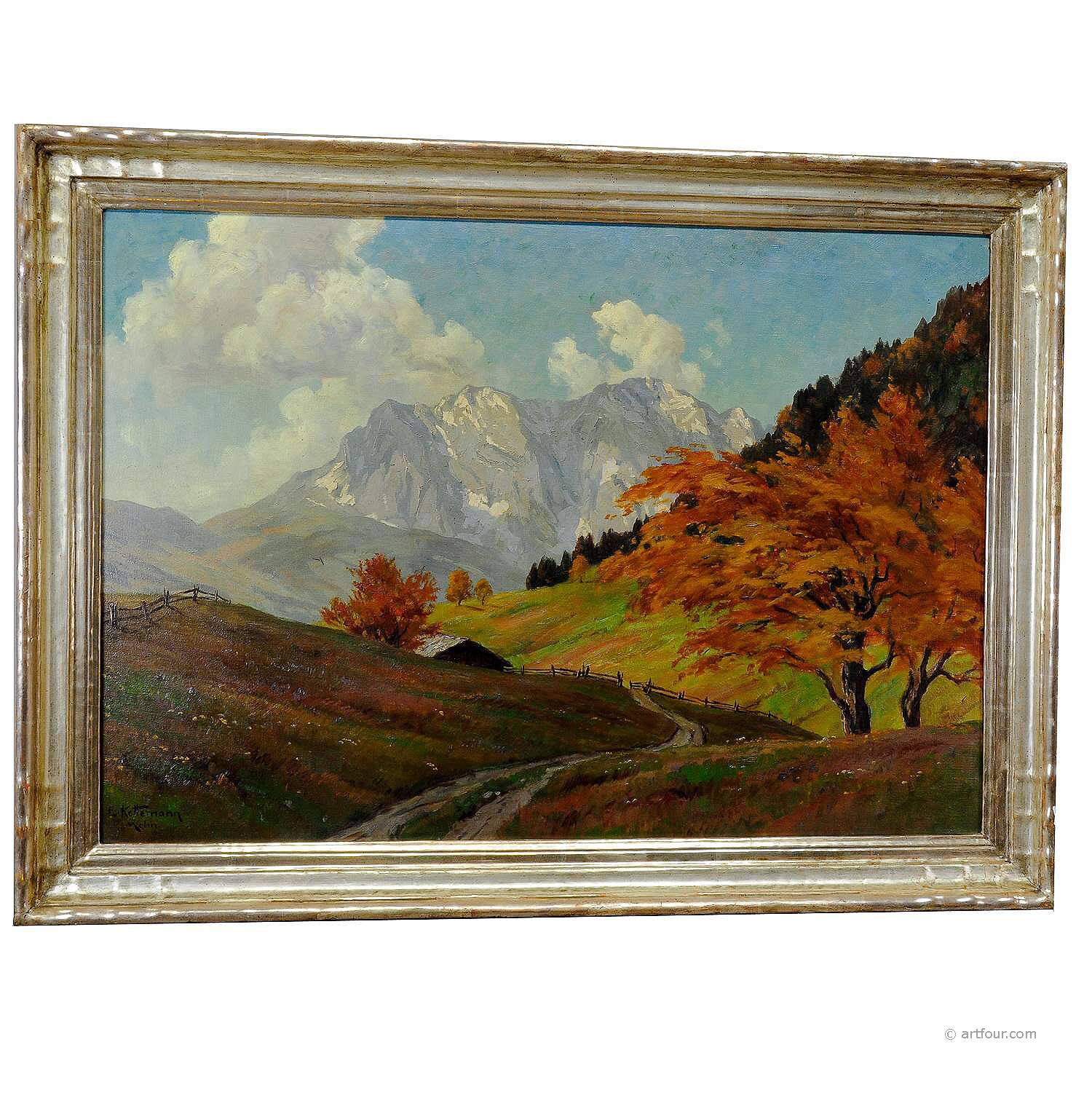 Erwin Kettemann landscape in the Tyrolean Alps, oil on canvas around 1930