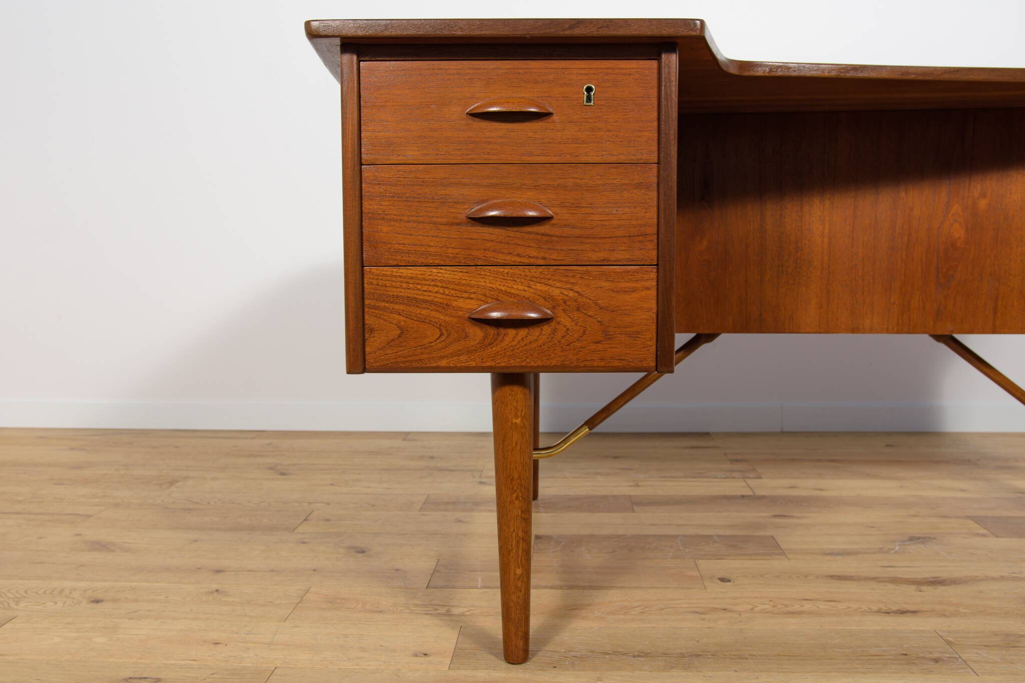 Mid Century Boomerang Teak Desk by Peter Løvig Nielsen, Denmark, 1970s