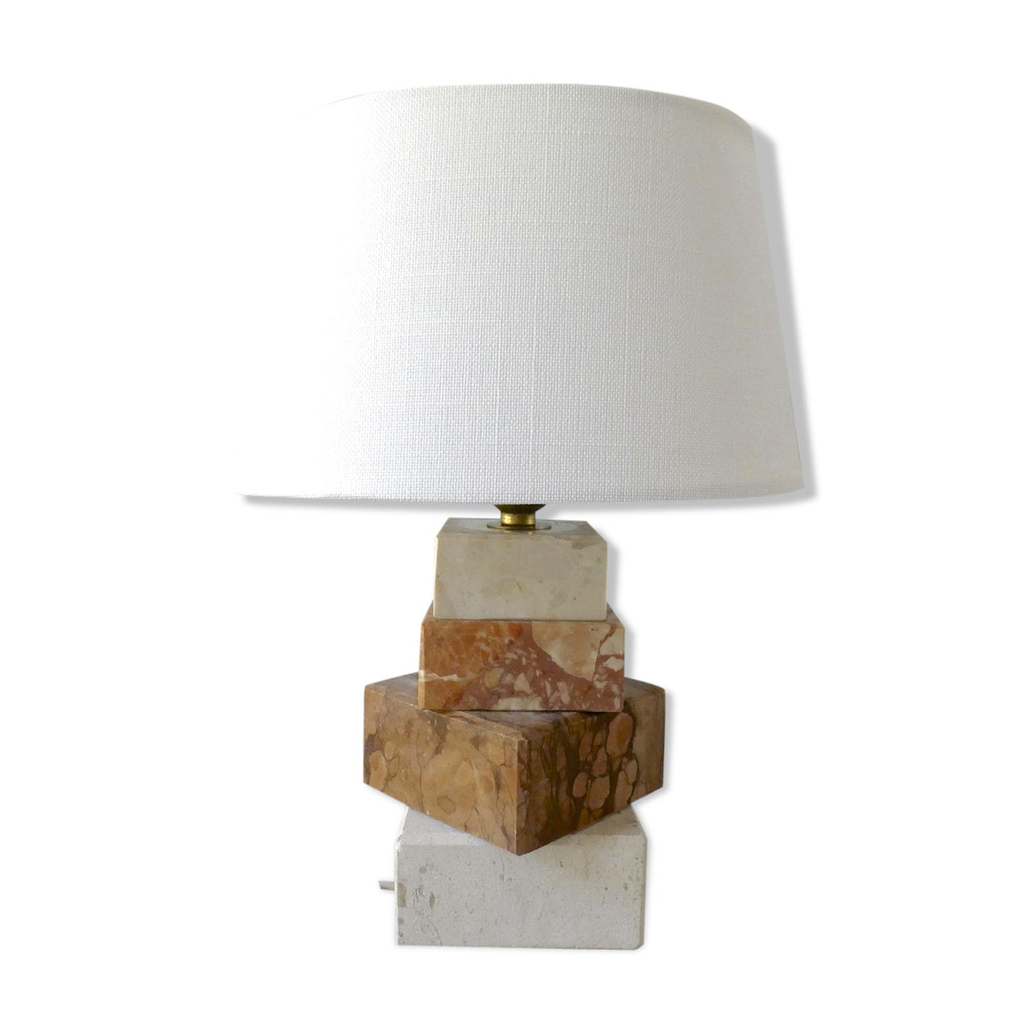 Marble lamp and travertine from the 1960s