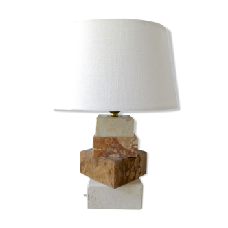 Marble lamp and travertine from the 1960s