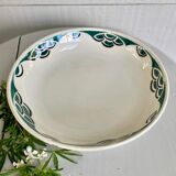 Dish on piedouche Faience of Badonviller