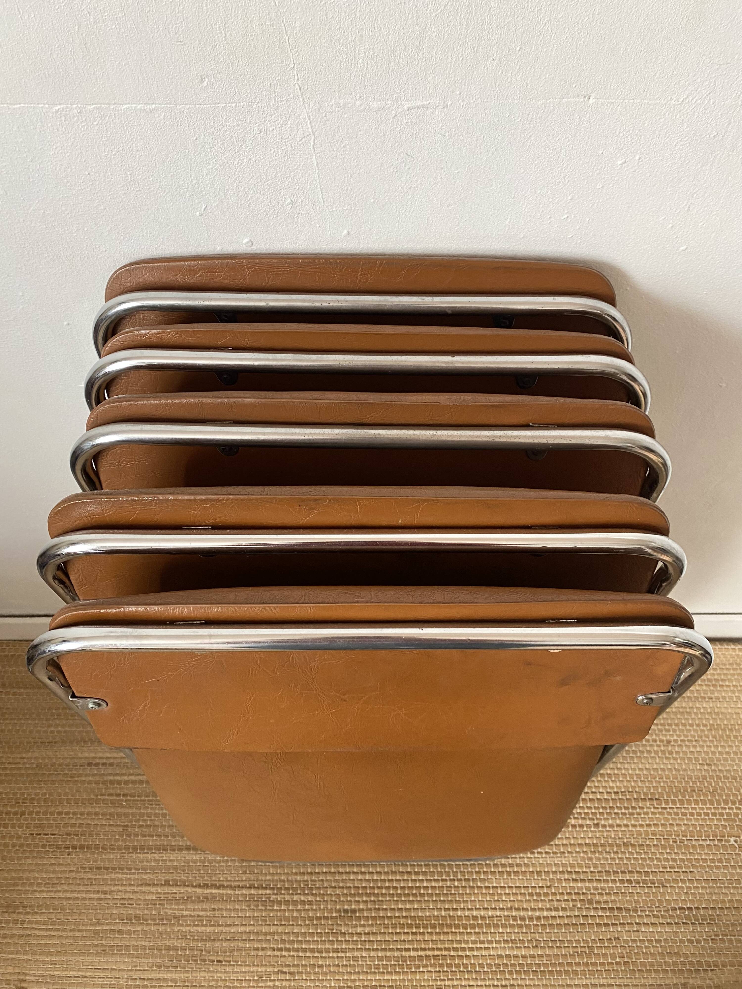 Vintage chrome folding chairs