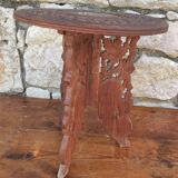 Old small carved wooden table