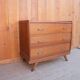 Compass feet chest of drawers