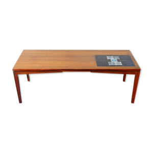 Table basse mid-century carrelée