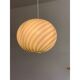 Contemporary green and white oval pendant in murano glass