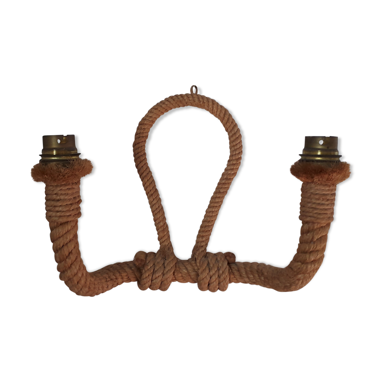 Handcrafted rope wall lamp