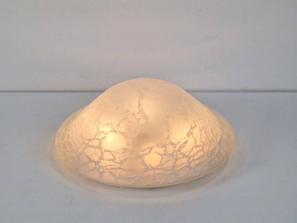 Vintage Mushroom Ceiling Lamp in Glass, 1970s