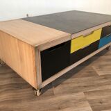 Table basse dinette avec plateau relevable en céramique
