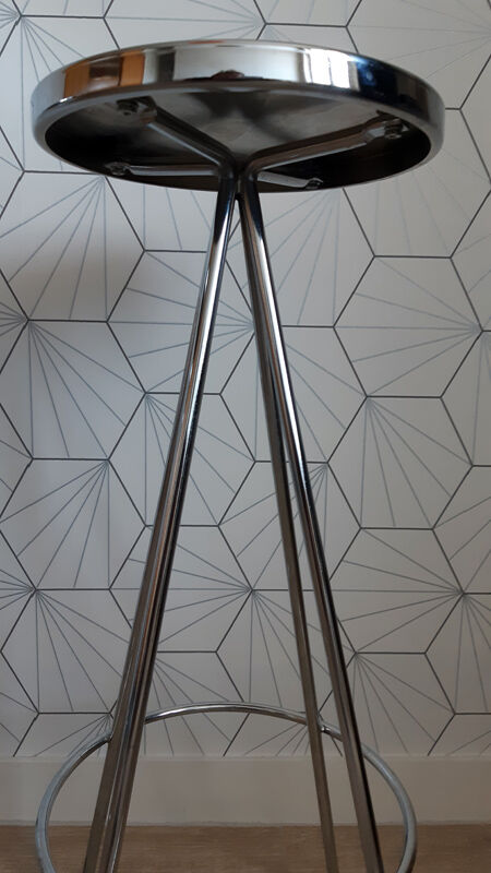 Series of 4 nuta chrome stools