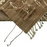 Handwoven Tribal One of a Kind 206 cm x 308 cm Brown Wool Carpet
