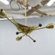 Italian Stilnovo Style Brass Sputnik Chandelier, 1970s