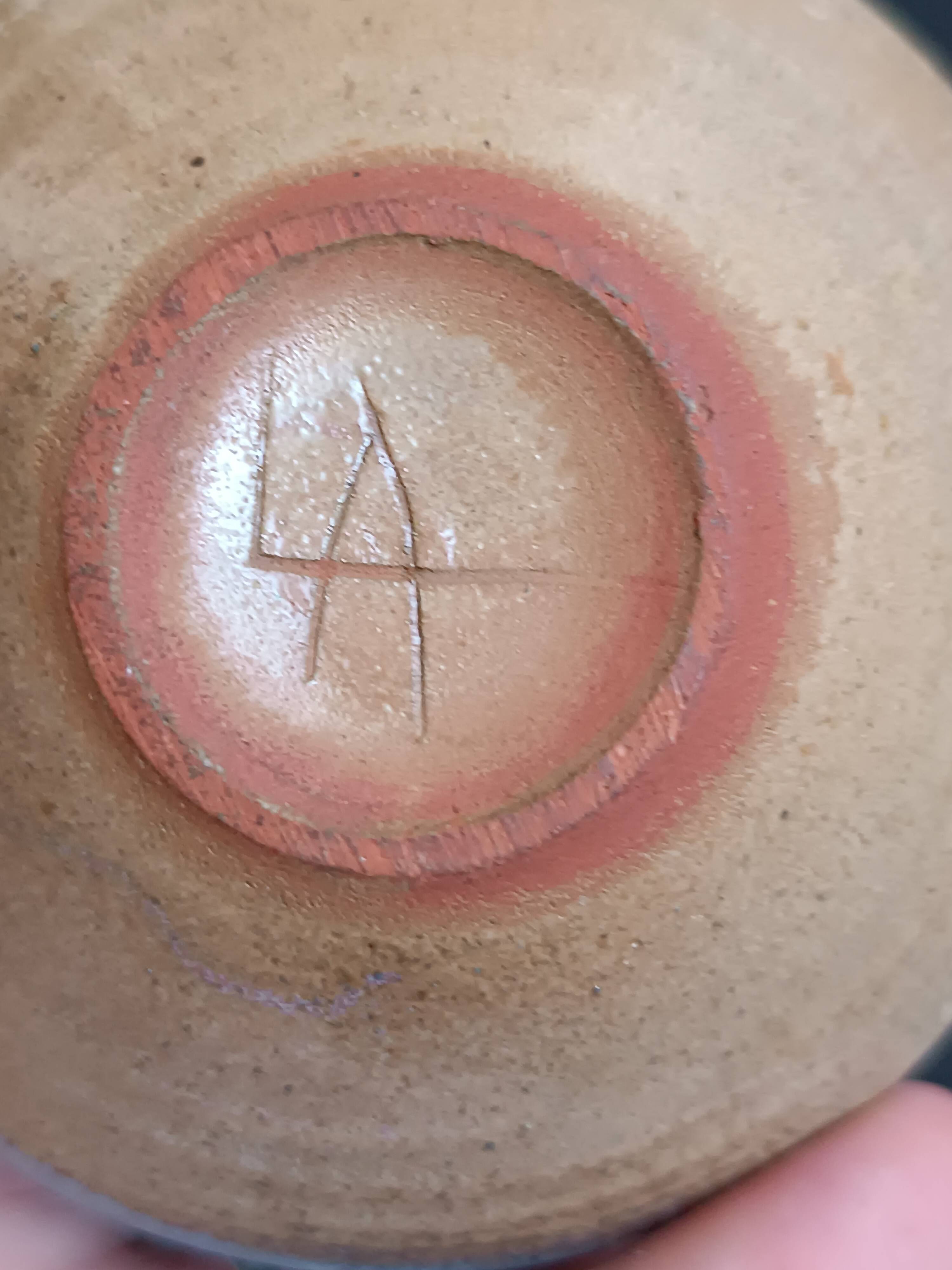 Glacier blue stoneware spherical ceramic Antonio Lampecco vintage