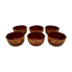 Lot of six terracotta ramekins glazed diameter 11cm TBE