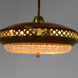 Space Age Metal Pendant by LUDIB Bratislava, Czechoslovakia, 1960s