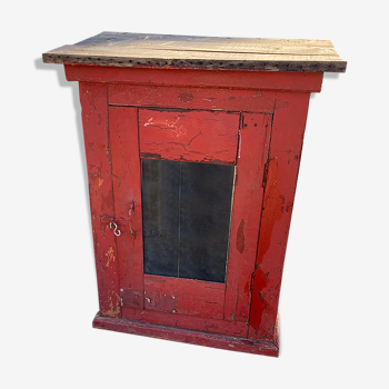 Small red workshop cabinet