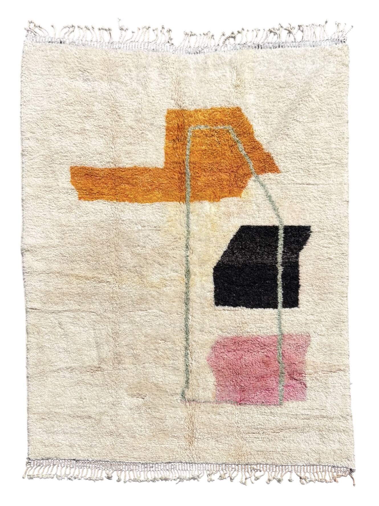 Moroccan Mrirt wool rug