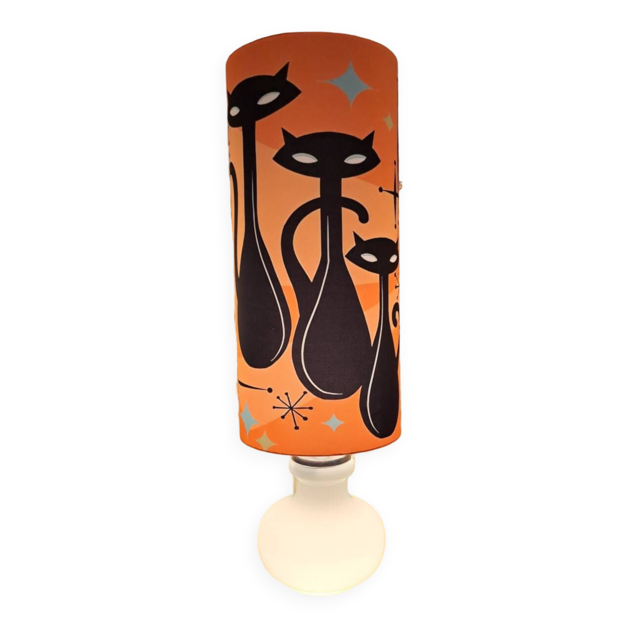 Lampe de Sol XL ou à poser Opaline, double éclairages Seventies