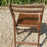 Chaise pliante bois massif