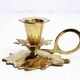 Brass floral candle holder