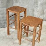 Luterma set of vintage stools, side tables and plant tables
