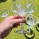 Vintage crystal footed glass from Arques lot