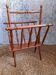Turned wood magazine rack from the 1950s