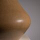 Minimalist curved stoneware vase in matte sand finish