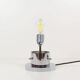 Lampe de table en verre opalin par Glashutte Limburg