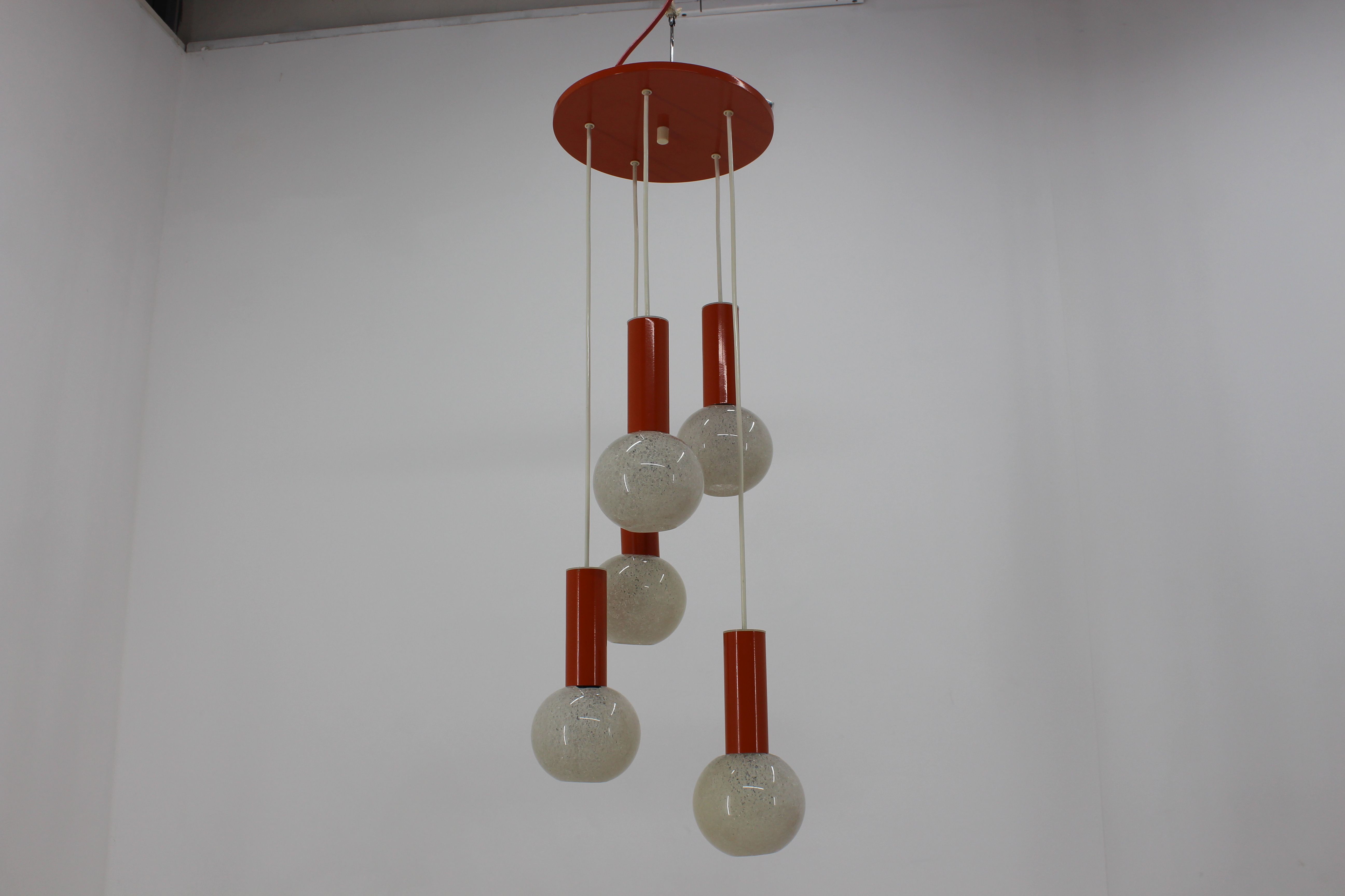 Mid-Century Chandelier by Pokrok Zilina, 1970s