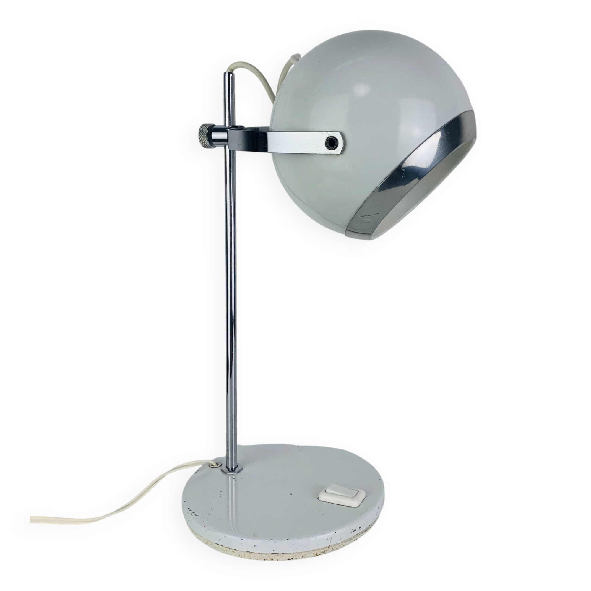White Space Age eyeball desk lamp, 1970s