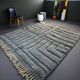 Light grey wool Berber rug size 150 x 250 cm