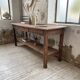 Drapery console table in pine