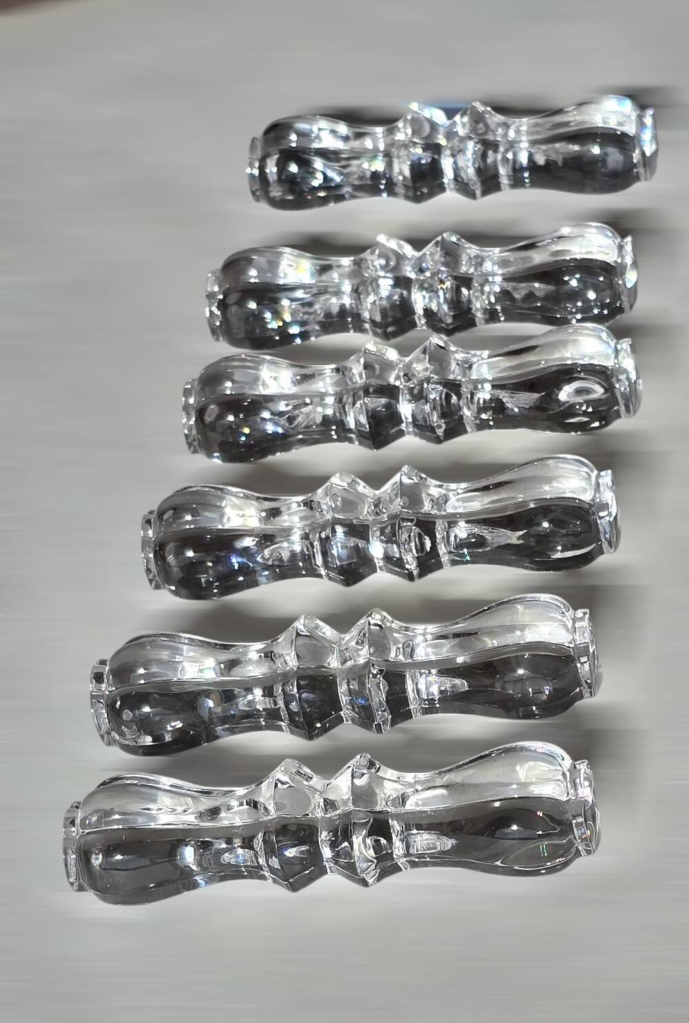 Set of 12 Chrystal knife rests from Cristalleries Royales de Champagne