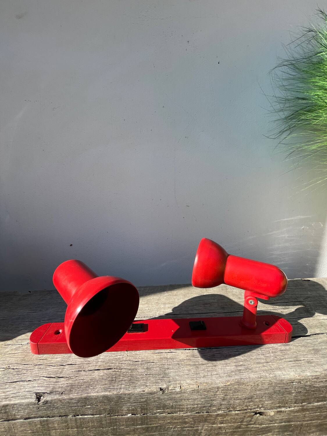 Applique 2 spots orientables en métal rouge