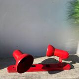 Applique 2 spots orientables en métal rouge