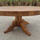 Round 100 cm oak coffee table 1970s