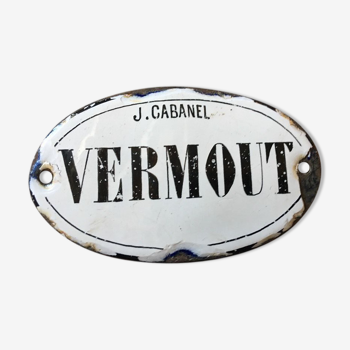 Petite plaque émaillée J.Cabanel Vermout