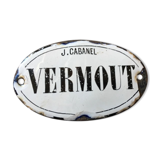 Small enamelled plate J.Cabanel Vermout